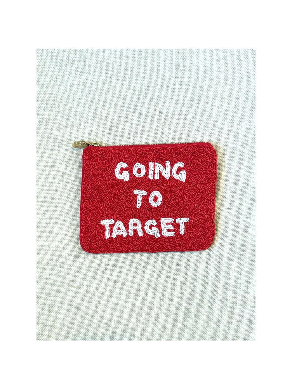 Kate Spade New York “Going to Target” Red & White Beaded Clutch